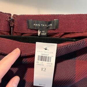 Ann Taylor Burgundy Skirt